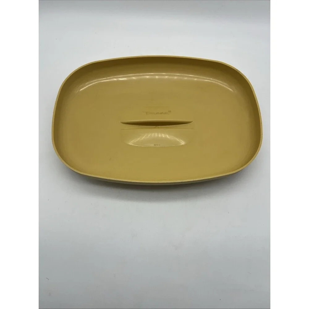 Tupperware Microwave Vegetable Steamer Harvest Gold 1273-5/1274-1/1275-4, 4 Set